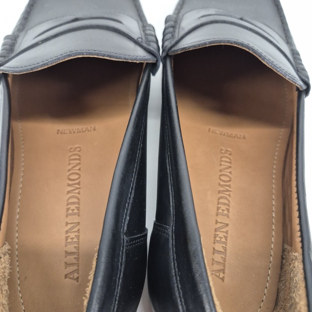 Allen Edmonds "NEWMAN" Men's Leather Penny Loafer 10.5 EEE Black - Picture 8 of 10